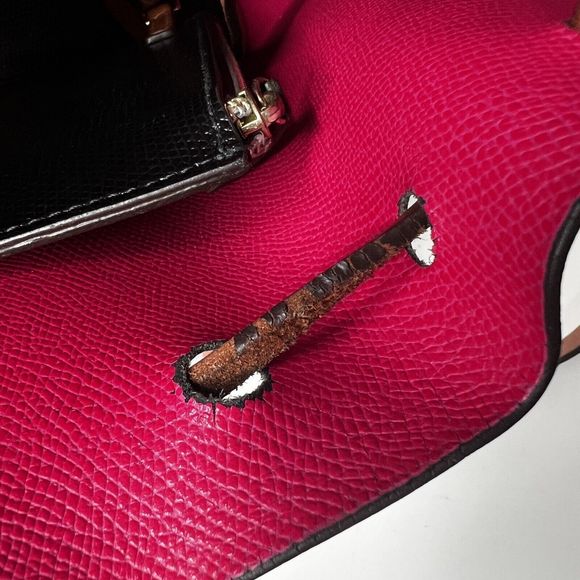 Dooney & Bourke Serena Drawstring Bucket Bag Crossbody With Wristlet Black Pink - Picture 9 of 13